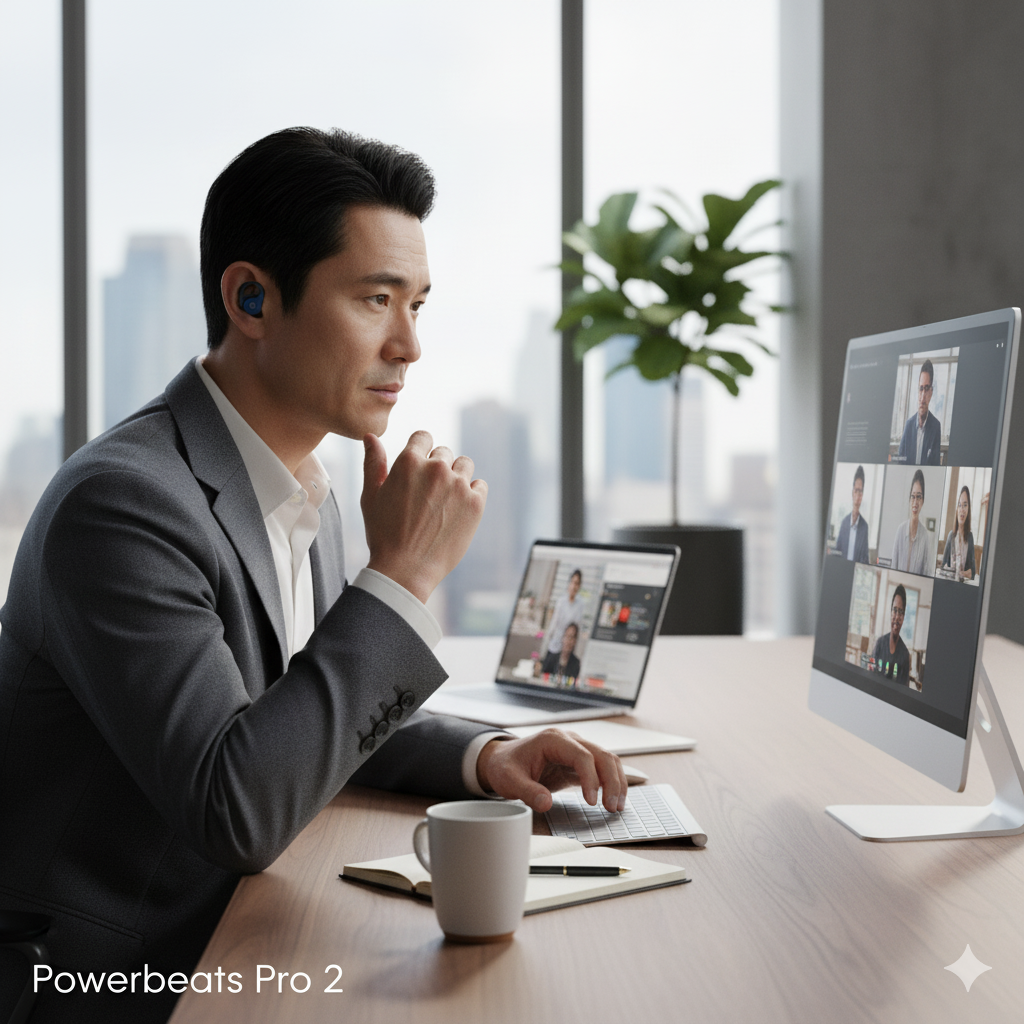 watching movie with powerbeats pro 2