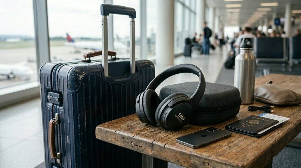 1Mii E700 wireless travel headphones with long battery life