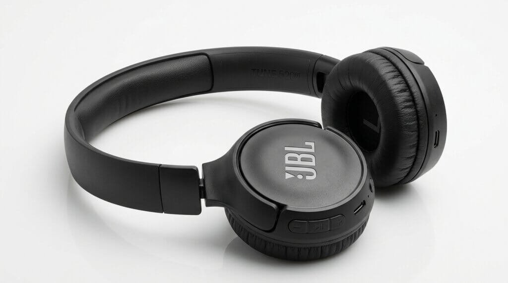 JBL Tune 520BT Bluetooth headphones delivering powerful bass and up to 57 hours of battery life.