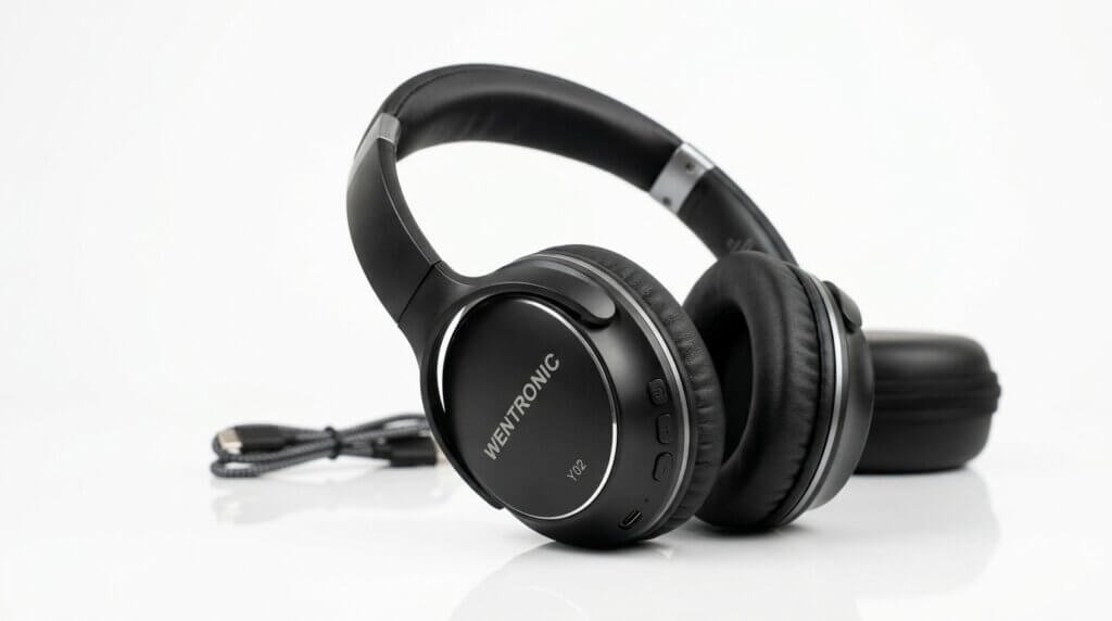 Wentronic Y02 Bluetooth headphones designed for affordable everyday listening and wireless convenience.